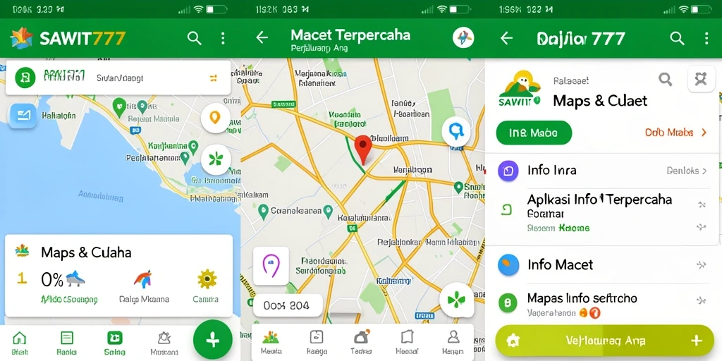 Tampilan antarmuka SAWIT777 yang menampilkan informasi kemacetan terkini.