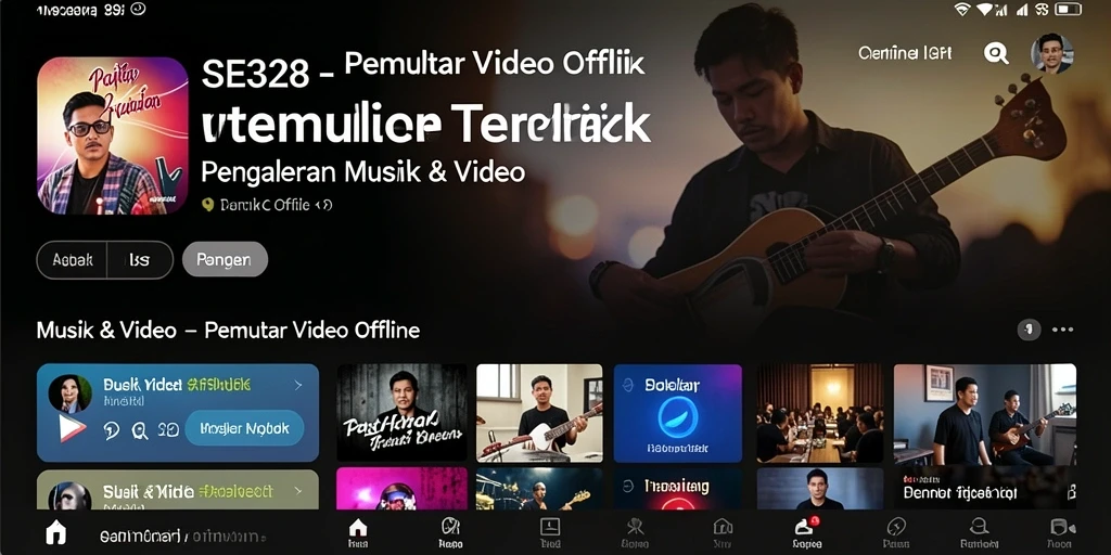 Antarmuka SE328 yang sederhana dan fungsional untuk pemutar video.