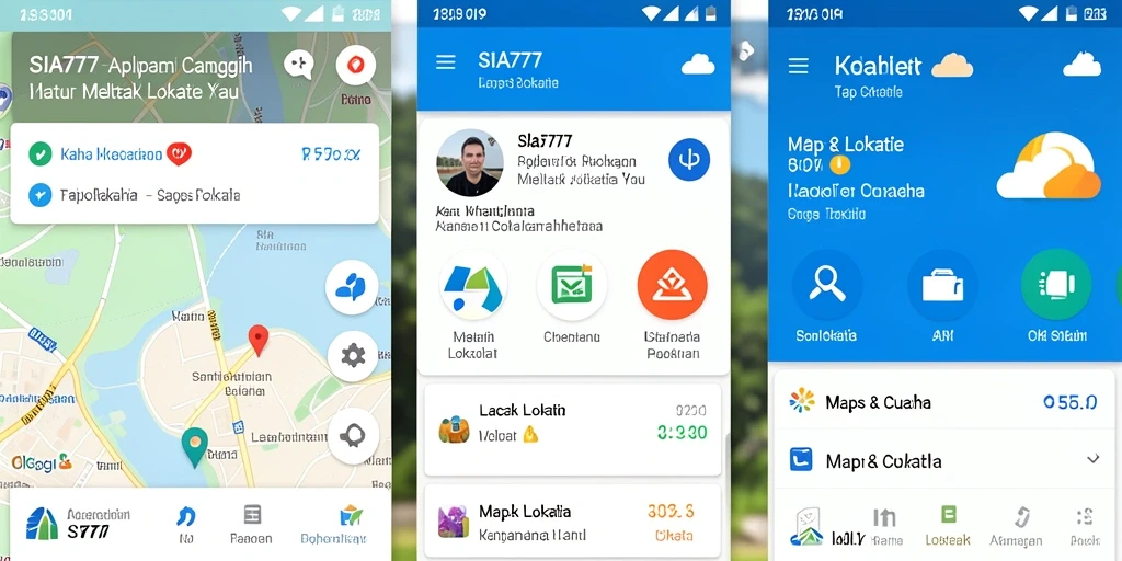 Tampilan antarmuka SIA777 dengan fitur Lacak Lokasi yang intuitif.