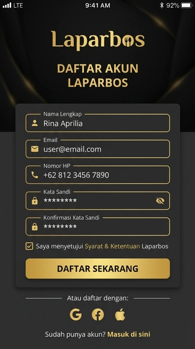 Cara Mudah Registrasi Akun Laparbos untuk Pengguna Android